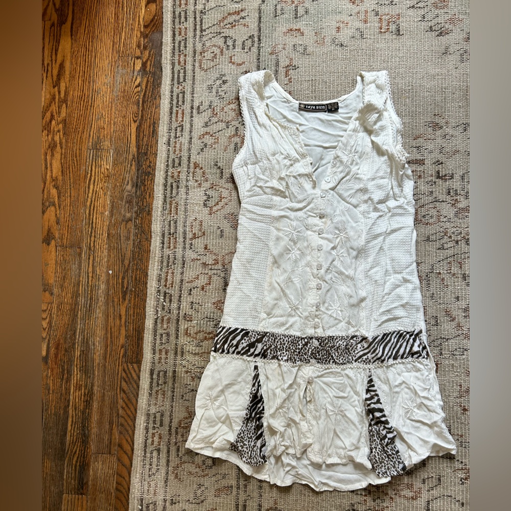 Vintage white zebra dress